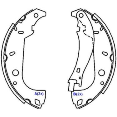 Imagem de Sapata de Freio Traseiro Fiat Palio Weekend 1997 a 2005 SYL