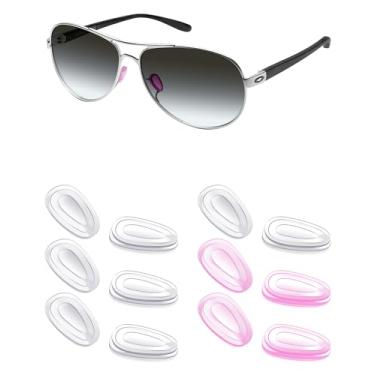 Imagem de Mryok 6 pares de protetores de nariz de substituição para óculos de sol Oakley Blender - Transparente e roxo claro
