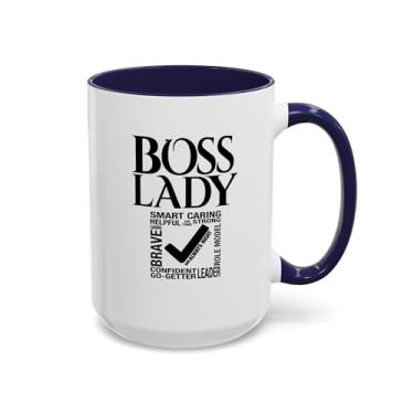 Imagem de Caneca de café Boss Lady Accent - Presente empoderador para mulheres, motivacional, decoração de escritório, aniversário, inspirador