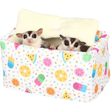 Imagem de Cama de rato Sugar Glider para gaiola, brinquedos de rato à prova de mastigação, cama quente, cesta de aço inoxidável para animais pequenos, acessórios para gaiola de furões e habitats, ninho