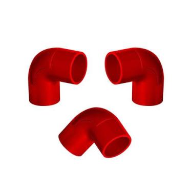 Imagem de Kit 3Un Cotovelo 90 C/ Janela P/ Eletroduto 1/2pol - MAXIDUTOS, VERMEL