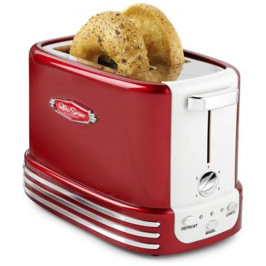 Imagem de Torradeira Elétrica 2 Fatias com 5 Níveis de Tostagem, Função Descongelar e Bandejas de Migalhas Removíveis, 110V 900W, Nostalgia Retrô,