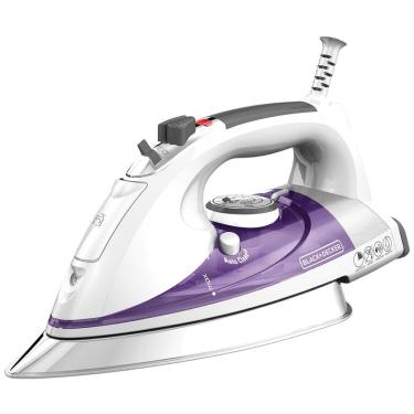 Imagem de Ferro de Passar a Vapor com Desligamento Automático e Antigotejamento, 1500W, Roxo, 110v, BLACKDECKER IR1350S, Violeta