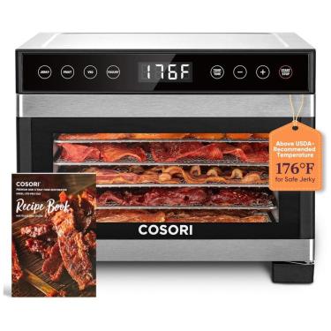 Imagem de Desidratador de Alimentos com 5 Bandejas em Aço Inoxidável, Controle de Temperatura, 4 Predefinições e Temporizador 48H, 110V 480W, COSORI,
