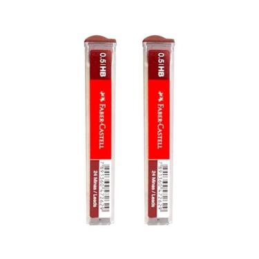 Imagem de Grafite para lapiseiras 0.5mm HB Faber-Castell Max resistente com 2 de