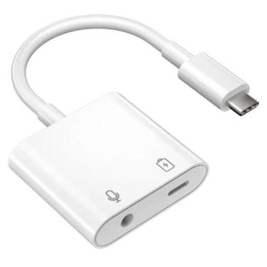 Imagem de Adaptador Tipo C Para Fone Ouvido P2  Usb C Carregador Celular - NoBra