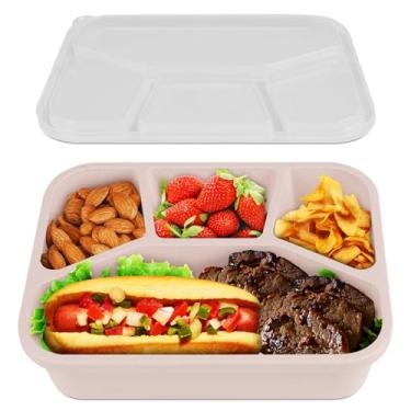 Imagem de bento box adulto almoço salada: caixas de alimentos sanduíche almoço feminino lanche lanche recipiente masculino luncheaze bandeja isolada compartimento grande freezer preparação de refeição lonchera