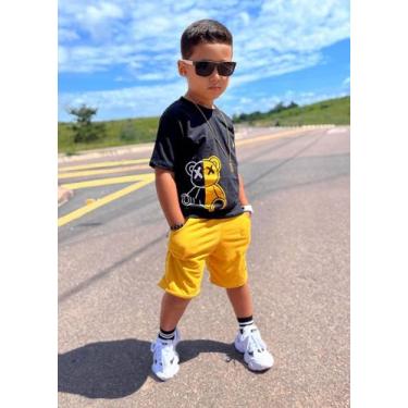 Imagem de Roupa Infantil Masculino Conjunto de Verão Bermuda Com Blusa - Ikaros 