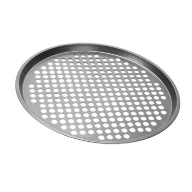 Imagem de Bothyi Pizza Pan com orifícios assar redondo pan não utensílios de cozinha reutilizados para bandeja de pizza de forno para restaurante Home Bread Bolkes,