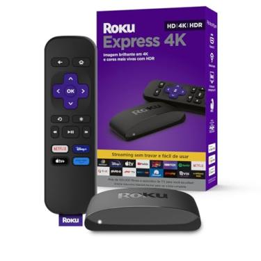 Imagem de Roku Express 4K | Dispositivo de streaming para TV HD/4K/HDR compatível com Alexa, Siri e Google