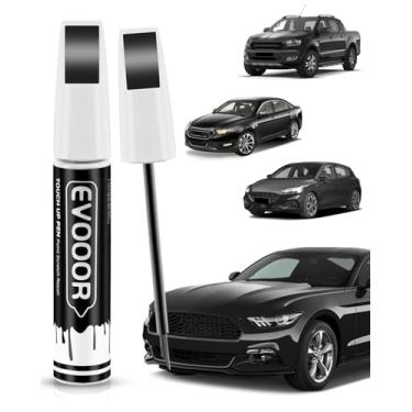 Imagem de EVOOOR UA/UD/M6373/M6877 Tinta de retoque de ébano preta para Ford – Caneta de tinta 2 em 1 para reparo de lascas e cortes
