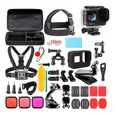 Imagem de Kit Acessórios Compatível Com GoPro Hero 9/10/11/12 Black 50pcs