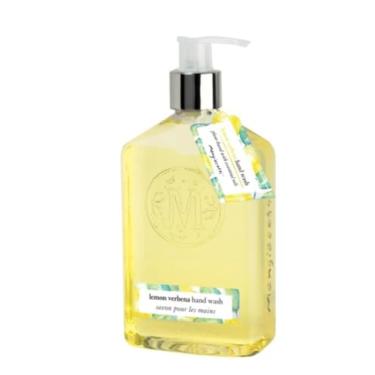 Imagem de Mangiacotti Sabonete líquido para as mãos naturalmente à base de plantas, lavagem à mão com vitamina E e óleos essenciais perfumados, 350 ml, limão verbena