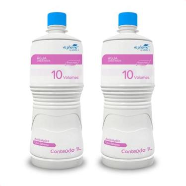 Imagem de Kit com 2 Água Oxigenada 10 Volumes 1 Litro Vicpharma - Full - Vic Pha