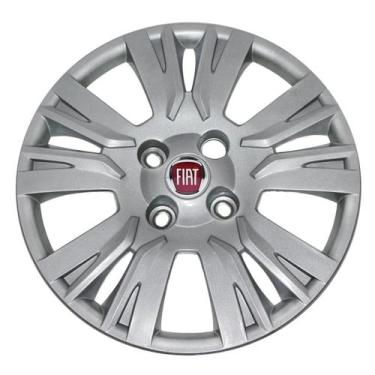 Imagem de Calota Aro 14 221CB-PTA + Emblema Alumínio Fiat V - Garagem Online Gri