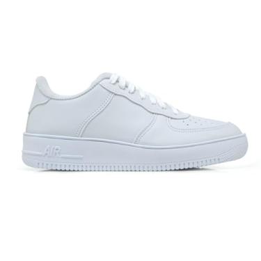 Imagem de Tênis Casual Sneakers Air Moda Blogueira Skate Force Unissex (Branco, BR, Adulto, Numérico, 38)