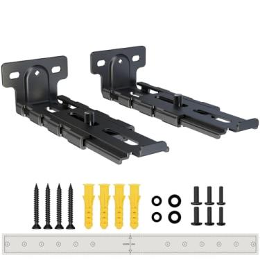 Imagem de Agandax Suporte de barra de som | Funciona com todos os suportes de barra de som sob TV para Samsung, LG, Sony, Vizio e mais | Suporte de parede para barra de som ajustável em profundidade