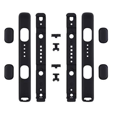 Imagem de eXtremeRate Capa de reposição preta macia para Nintendo Switch Joycon Strap, botões personalizados para pulseira de pulso Joy-con para Nintendo Switch - 2 unidades