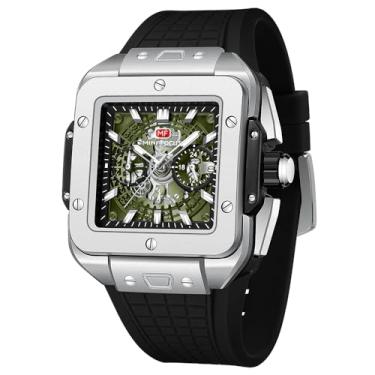 Imagem de AIMES Relógio de pulso masculino moderno, casual, legal, com mostrador grande, luminoso, à prova d'água, esportivo, analógico, quartzo, negócios, relógios masculinos, pulseira de silicone, relógio