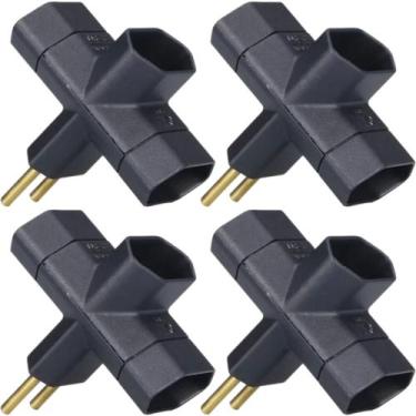 Imagem de 4 Adaptador De Tomada Tipo T Benjamin 2 Pinos 110/220V ADP1-21 - MarGi