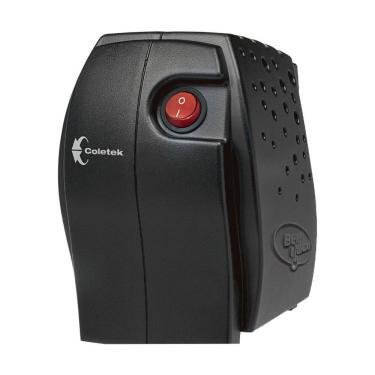 Imagem de Estabilizador 500va Coletek, Entrada Bivolt Manual, Saída 115v, 4 Tomadas, Preto - Es-500va