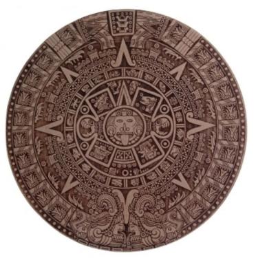 Imagem de Calendário Asteca Decorativo Em Mdf 30 Cm Natural