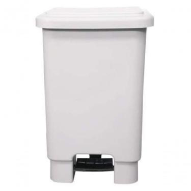 Imagem de Lixeira 100L Retangular C/ Pedal Branca Lar Plasticos 261