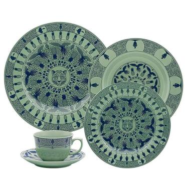 Imagem de Aparelho De Jantar 30 Peças Flamingo Terra Brasilis Selva Oxford