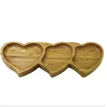 Imagem de Petisqueira Coração Em Barra Bambu 25X10X1,7Cm