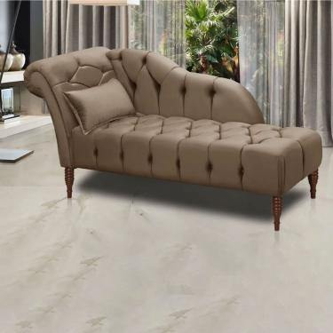 Imagem de Chaise Longue Divã Montreal Veludo 160cm Speciale Home Castor