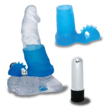 Imagem de Anel Peniano Com Vibrador - Supreme Xcite Clit Stimulator - Absoloo - Azul
