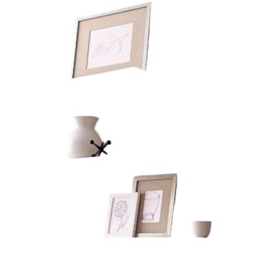 Imagem de Conjunto Estante Lisa Suporte Invisível MDF Reto Parede Branca Organizador de Livros Cozinha Quarto (1 Reta 60x20)