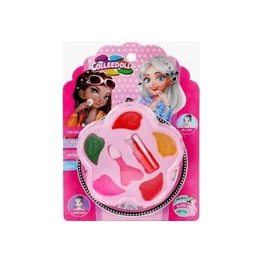 Imagem de Kit de Maquiagem Infantil Boneca, Sombras e Batom, Rosa