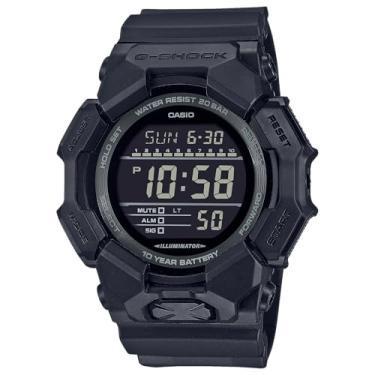 Imagem de G-Shock Relógio digital Casio com pulseira de resina preta - GD-010-1A1, Preto