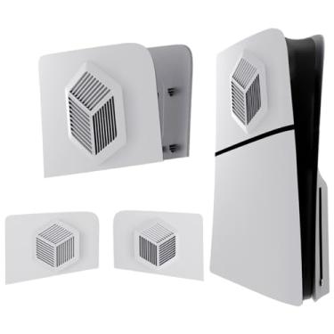 Imagem de IMOFEE 2 Peças De Placas Cobertura Com Saídas Ar Para O Novo Console Ps5 Slim Disc Edition, Painéis Proteção, Placa Frontal Substituição, Traseira Compatível Acessórios Do Playstation 5 (Branco)