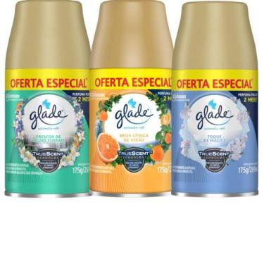 Imagem de Combo Odorizador de Ambiente Glade Refil Automatic 269ml, Verde/Laranj