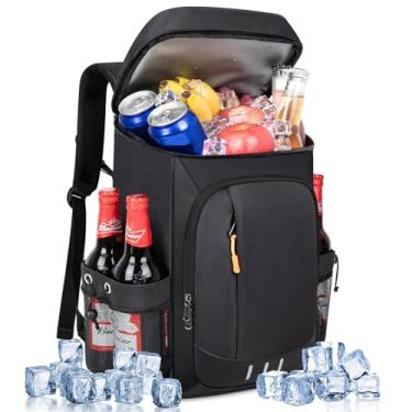 Imagem de Mochila térmica – Mochila térmica com 40 latas à prova de vazamento, portátil, piquenique, acampamento, praia, caminhadas, churrasco, bolsa térmica para homens e mulheres