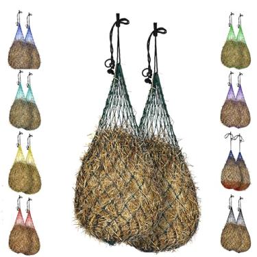 Imagem de Majestic Ally Rede De Feno Ally, Conjunto 2, Comprimento - 54", Furos 3"X3" Para Cavalos (Verde Hunter)