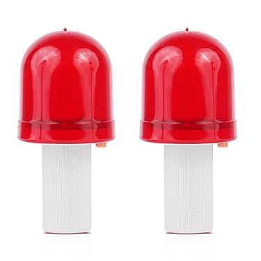 Imagem de BATTIFE Pacote Com 2 Luzes Led De Advertência Cone Trânsito, Lâmpada Bloqueio Estrada Visibilidade 360 Graus E 3 Modos Piscar Para Cones Segurança Dobráveis, Estacionamento, Acampamento Emergência