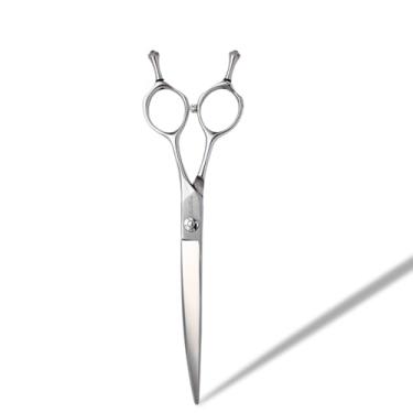 Imagem de SnipStar 7 polegadas Profissional Pet Curva Tesoura VG10 Aço 30 graus dobra Tesoura de corte leve para o cuidado do cão