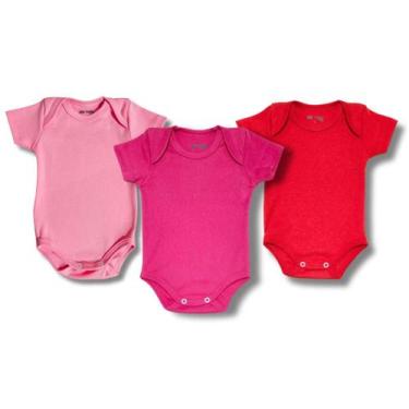 Imagem de Kit 3 Body Manga Curta Liso Infantil Bebê Menino Menina P M G - BigToo