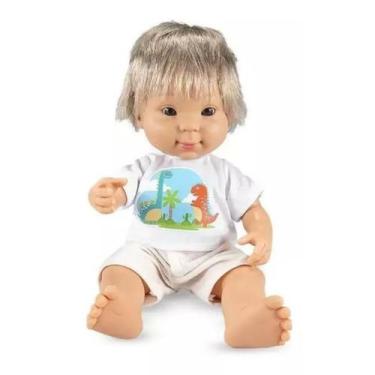 Imagem de Boneco Loiro Em Vinil Inclusivo Menino 36cm Coleção Down Apae Brasil -