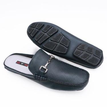 Imagem de Mule Drive Masculino em Couro - gts, Preto, 38
