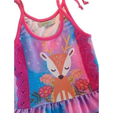 Imagem de Vestido Ummi infantil Rena Rosa, 1 a 2 anos