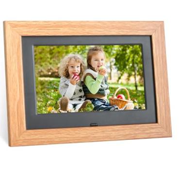 Imagem de Irednolw Porta-Retratos Digital De 7 Polegadas, Display Eletrônico Hd Para Fotos, Montável Em Parede, Com Suporte Vídeo E Música, Apresentação Slides, Relógio Calendário Integrados Idosos Sem Wi-Fi