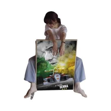 Imagem de Ayrton Senna F1 Racing Driver Poster HD Qualidade Retro Wall Art Kawai