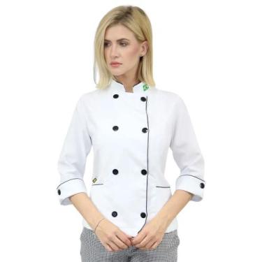 Imagem de Dolmã Oxford Feminino com Bandeira - DEMORGAN, Branco, P