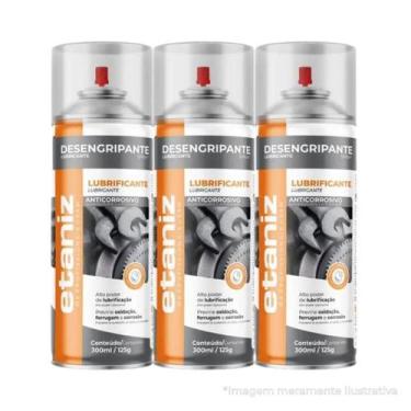Imagem de Kit 3 Spray 300ml Lubrificante Desengripante Anticorrosivo - Etaniz