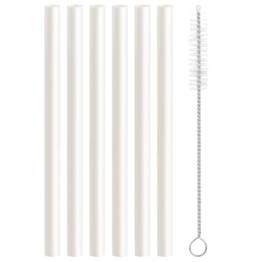 Imagem de Bubrike Canudos de substituição compatíveis com garrafa de água Owala Kids FreeSip 473 ml, o conjunto de acessórios inclui 6 canudos sem BPA e 1 pacote de escova de limpeza