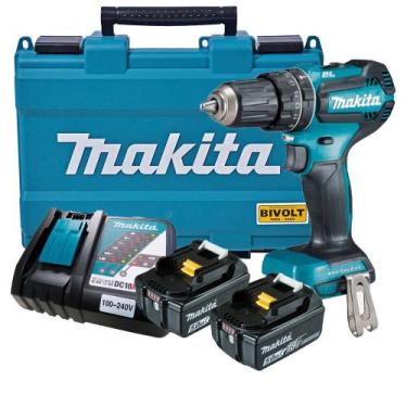 Imagem de Parafusadeira Furad 18V DHP485Z 2 Baterias 5Ah Makita Maleta